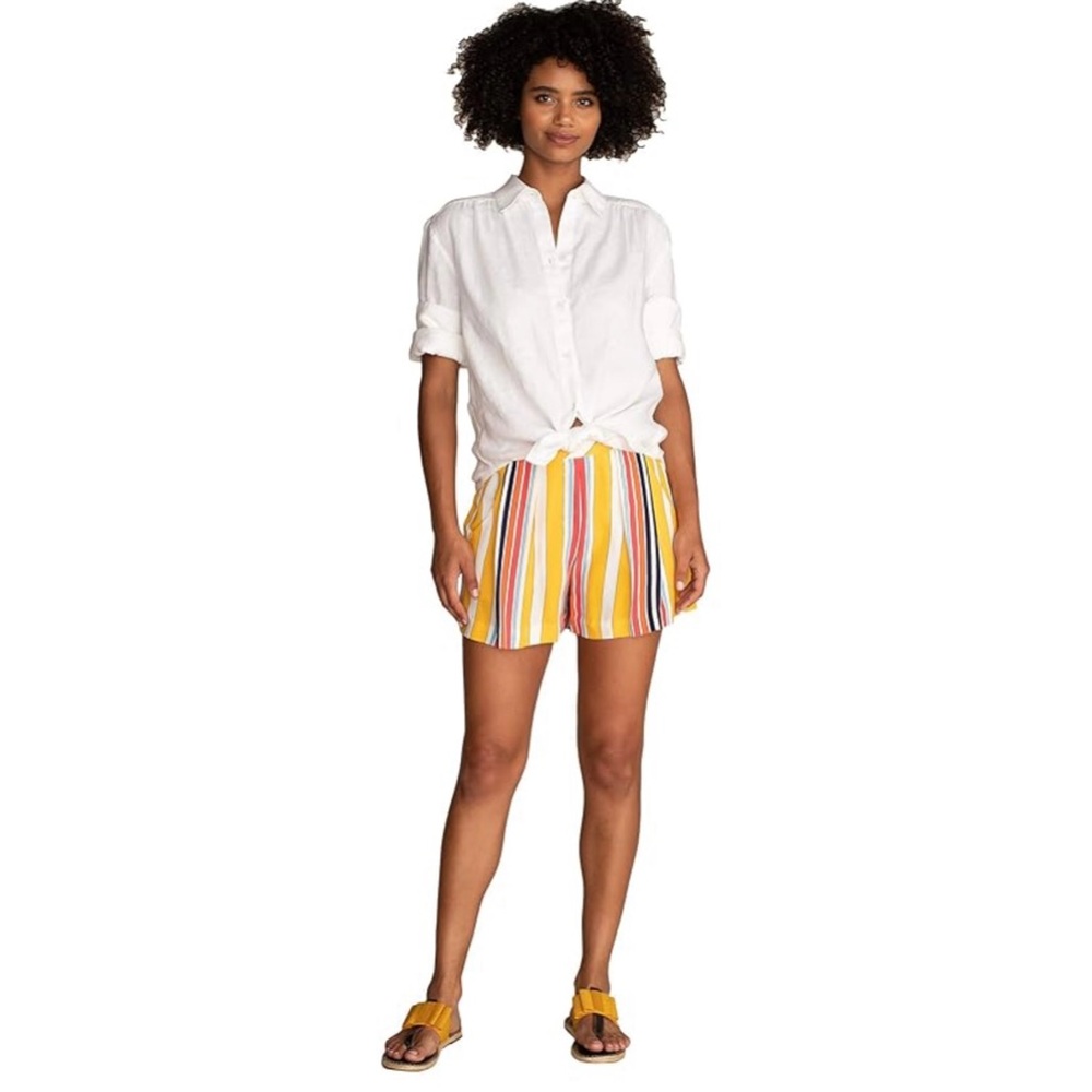 Trina Turk Multicolor Striped Pull-On Viscose Lightweight Subtle Shortsโ Size 10